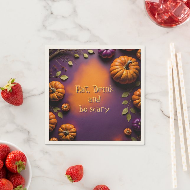 Halloween Pumpkins Pappersservett (Insitu)