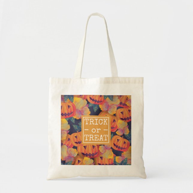 Halloween Pumpkins Party favors | Tote Bag Tygkasse (Framsidan)