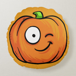 Halloween Pumpkins runda kudde 2