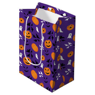 Halloween pumpkins spöken fladdermus roligt lila m