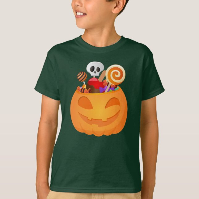 Halloween Pumpkins T-Shirt (Framsida)