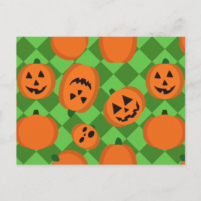Halloween Pumpkins Vykort (Framsida)