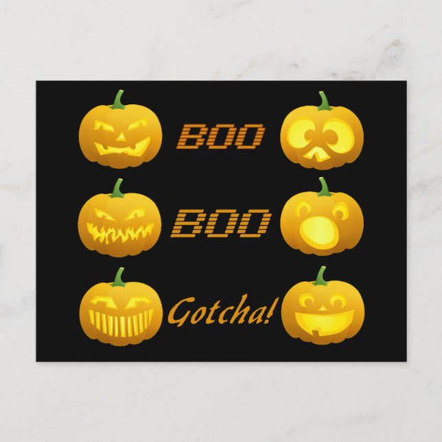 Halloween Pumpkins-vykort Vykort (Framsida)