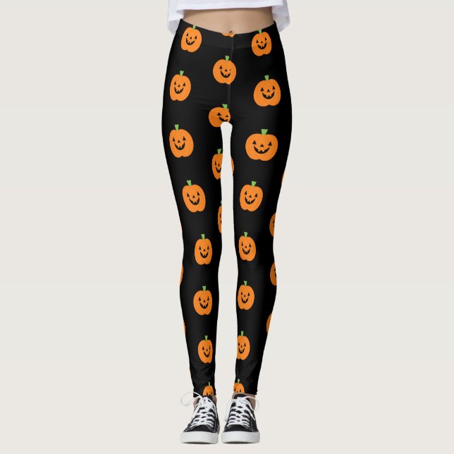 Halloween Pumpkins Women's Leggings (Framsida)