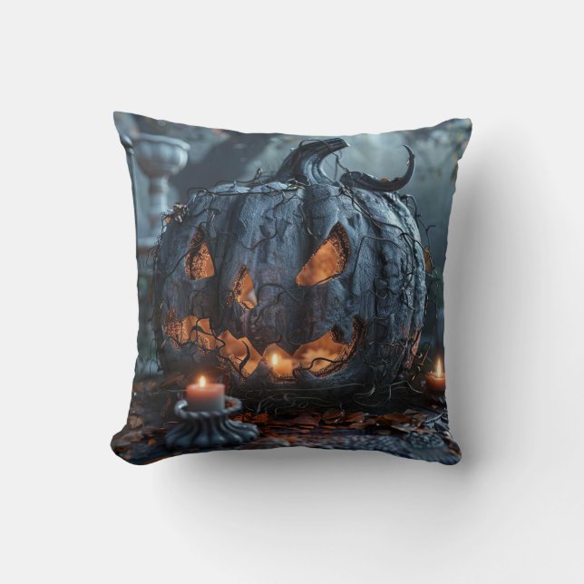 Halloween-pumplantern Kudde (Framsida)