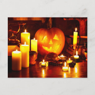 Halloween-pumplantern Vykort