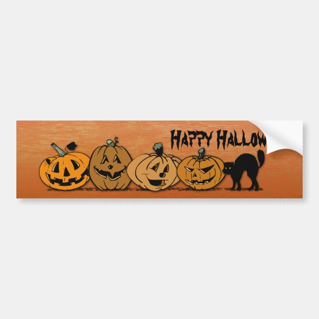 Halloween pumpor bildekal (Framsidan)