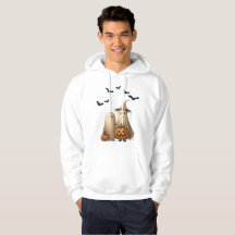 Halloween Pumpor Fladdermöss Spöklik Hoodie