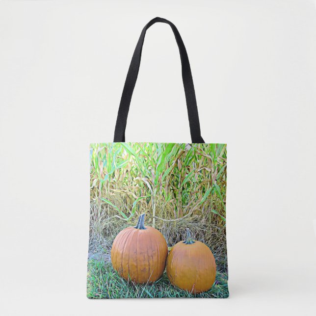 Halloween-pumpor Höstpåse Tygkasse (Framsida)