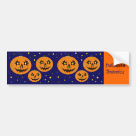 halloween pumpor i rymden bildekal