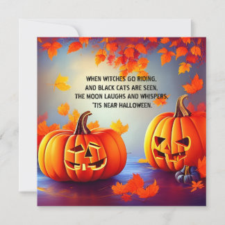 Halloween Pumpor Jack o Lantern Höst Orange Ca Kort