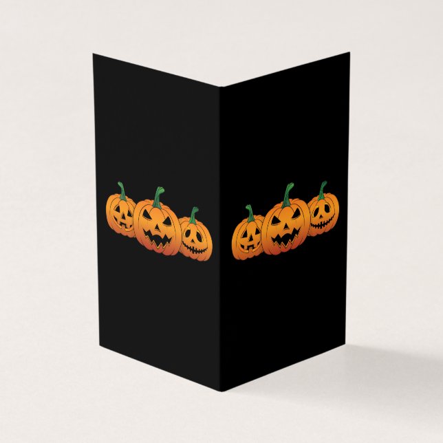 Halloween-pumpor Jack O Lantern Kuslig Kort (Utsida)