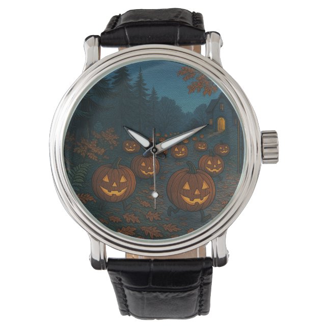Halloween pumpor jagar dig armbandsur (Framsida)
