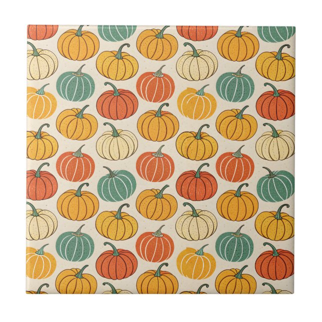 Halloween-pumpor Kakelplatta (Framsidan)