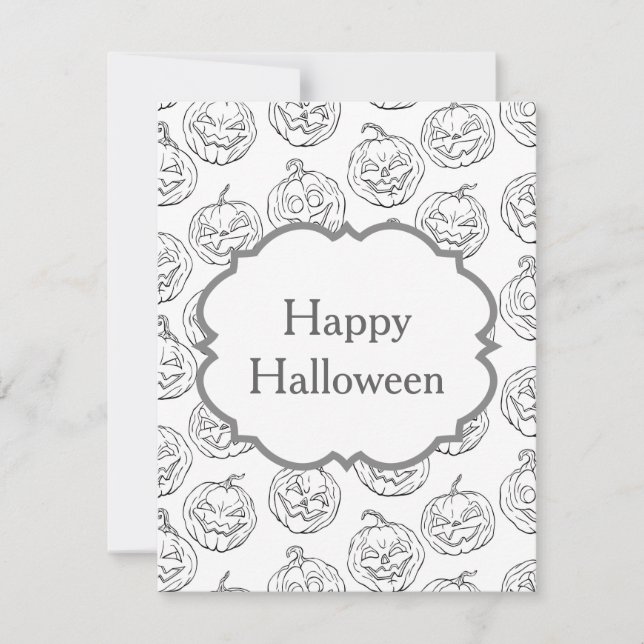 Halloween pumpor kort (Framsida)