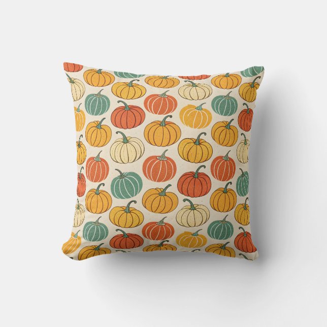 Halloween-pumpor Kudde (Framsida)