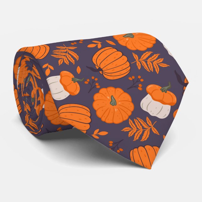 Halloween-pumpor och blad mönster Neck Tie Slips (Rullad)