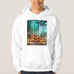 Halloween-pumpor och fladdermöss hoodie