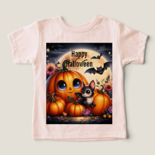 Halloween-pumpor och fladdermöss t shirt