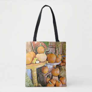 Halloween-pumpor och höstvisning HöstTote Bag Tygkasse