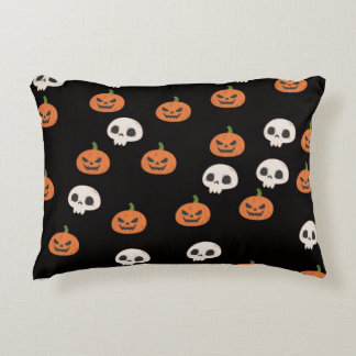 Halloween-pumpor och skallar Mönster Prydnadskudde