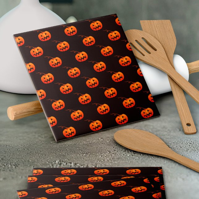 Halloween-pumpor, Orange pumpor Bus eller godis Kakelplatta (Skapare uppladdad)