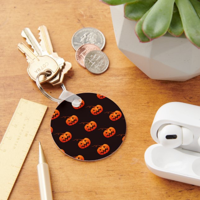 Halloween-pumpor, Orange pumpor Bus eller godis Nyckelring (Skrivbord)