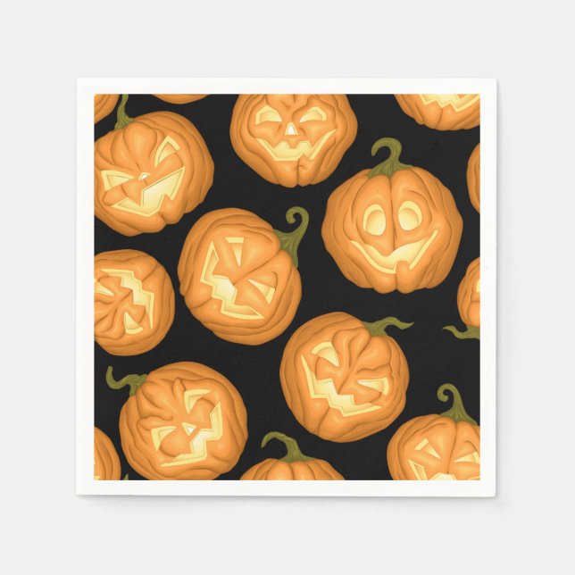 Halloween pumpor pappersservett (Framsidan)