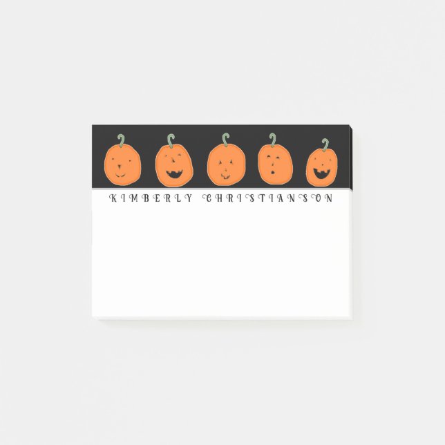 Halloween-pumpor Post-it Block (Framsida)