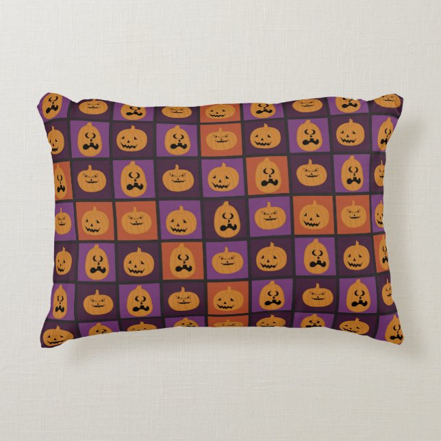 Halloween pumpor prydnadskudde (Framsidan)