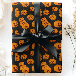 Halloween-pumpor Roliga Jack O'Lantern-mönster Presentpapper