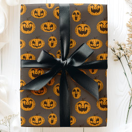 Halloween-pumpor Skrattande Jack O'Lantern-mönster Presentpapper