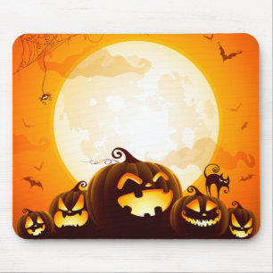 Halloween-pumpor under måne poster blöjor t musmatta