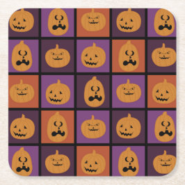 Halloween pumpor underlägg papper kvadrat