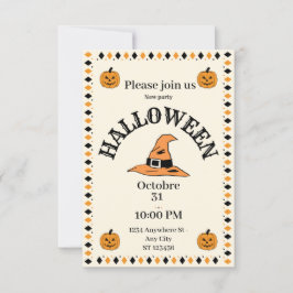 Halloween-pumppartikallan Inbjudningar