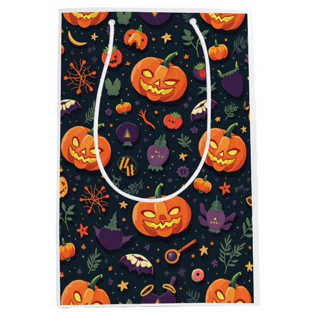halloween-pumpsäck papper säck (Framsidan)