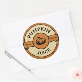 halloween-pumpsaftlastabel runt klistermärke