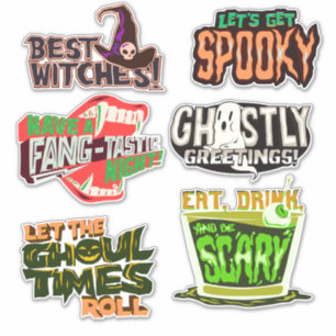 Halloween Pun Variety Lakan Klistermärken
