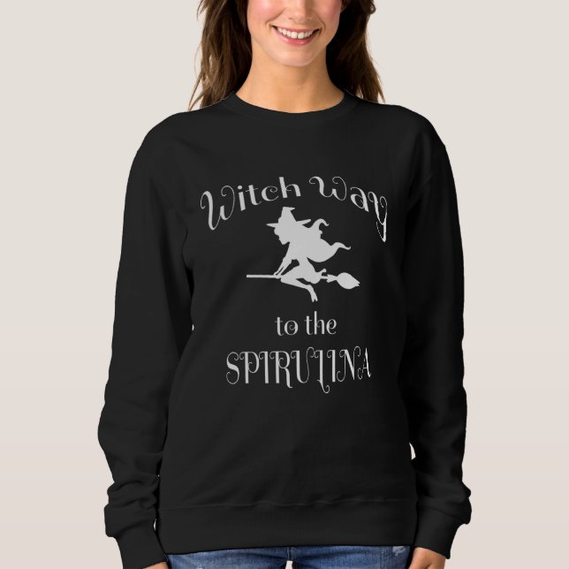 Halloween Pun Witch till Spirulina T Shirt (Framsida)