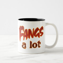 Halloween Punny huggtandtack ett lott Två-Tonad Mugg