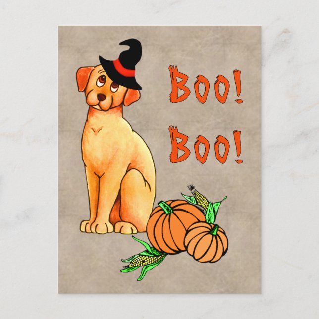 Halloween Puppy Hund Vykort (Framsida)