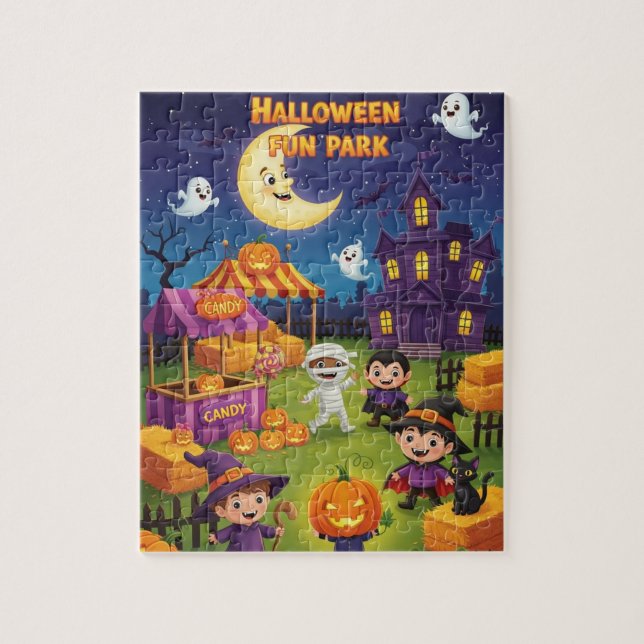 Halloween Puzzle för barn - 110 Biet Jigszawa Pussel (Vertikal)