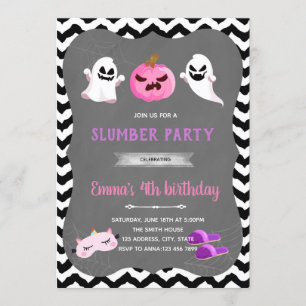 Halloween pyjamasparty inbjudan