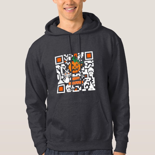 Halloween QR-kod Hoodie (Framsida)