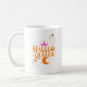 Halloween Queen, HalloQueen, Retro Halloween Art Kaffemugg