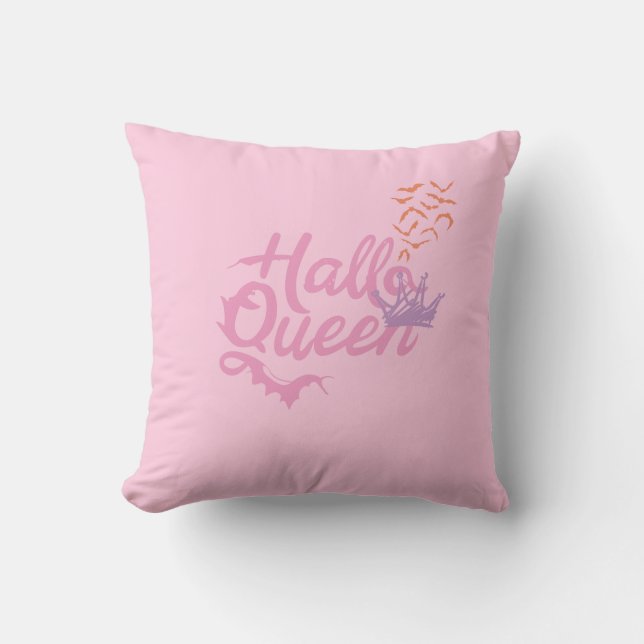 Halloween Queen, HalloQueen, Retro Halloween Art Kudde (Framsida)