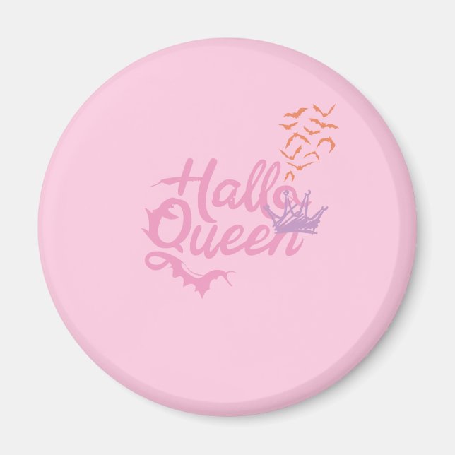 Halloween Queen, HalloQueen, Retro Halloween Art Magnet (Framsidan)