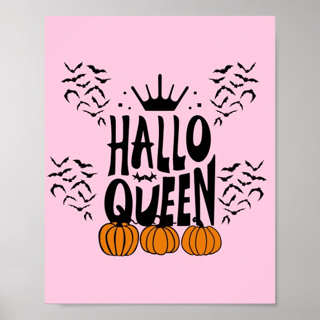 Halloween Queen, HalloQueen, Retro Halloween Art Poster (Framsidan)