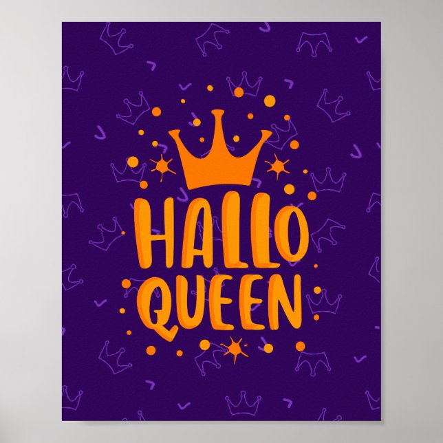 Halloween Queen, HalloQueen, Retro Halloween Art Poster (Framsidan)