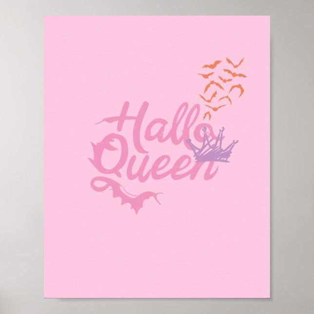 Halloween Queen, HalloQueen, Retro Halloween Art Poster (Framsidan)